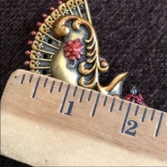 Vintage Brooch Heel, Fan - Picture 3 of 4